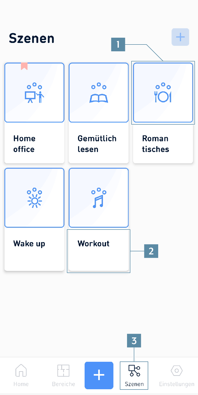 Bedienung und Menüstruktur der JUNG HOME App